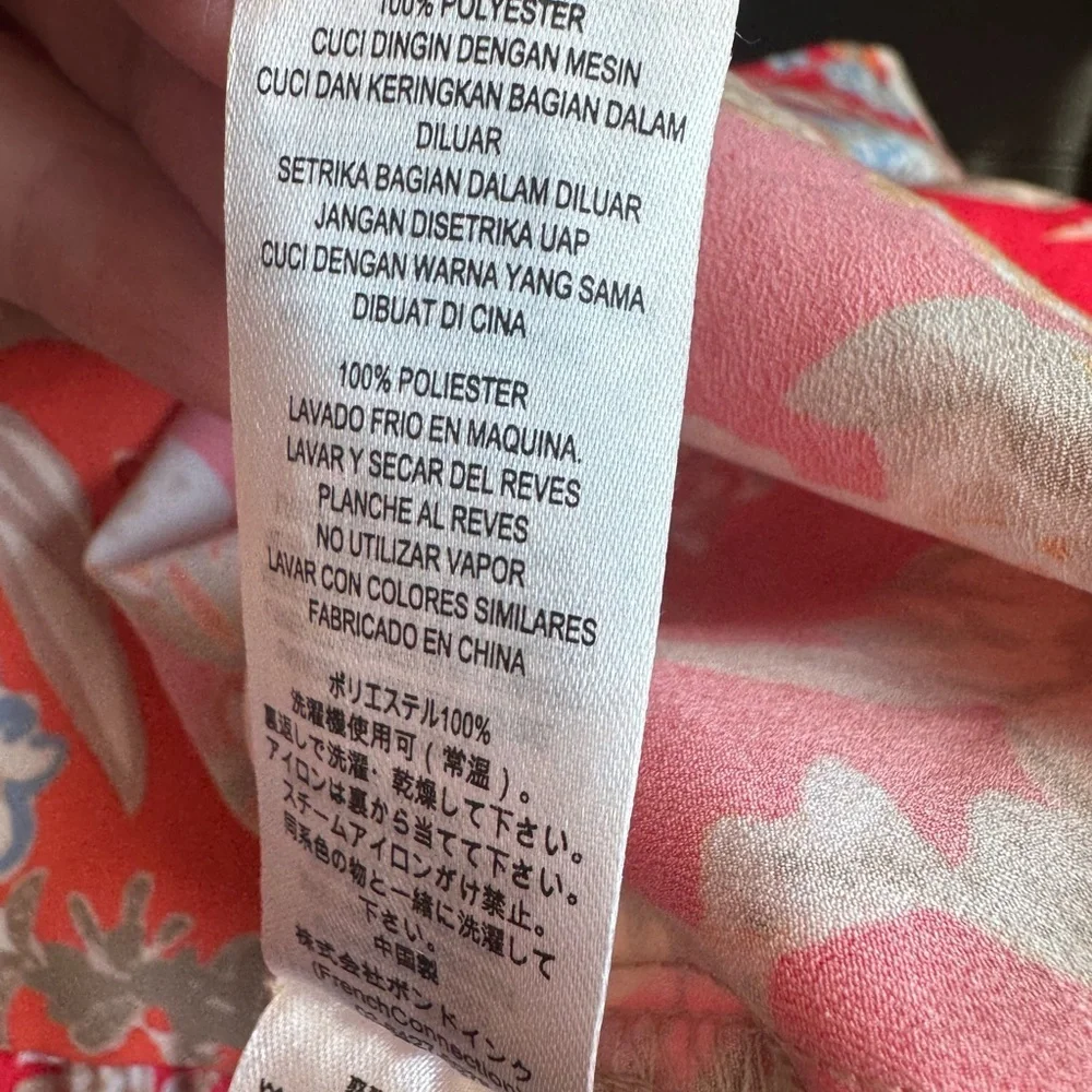 French Connection Yellow and Red Tiered Flowy Boho Floral Long Sleeve Maxi Dress - Picture 10 of 11